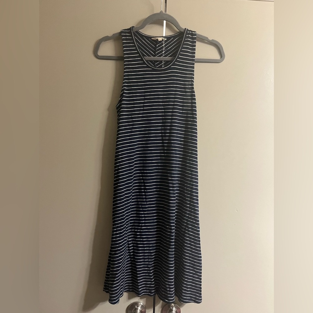 Madewell Navy and White Striped Dress Size Small